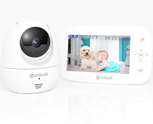 Vigilabebes Inalambrico con Camara, enntuzk Camara Vigilancia Bebé Pantalla de 4.3 Pulgadas,...