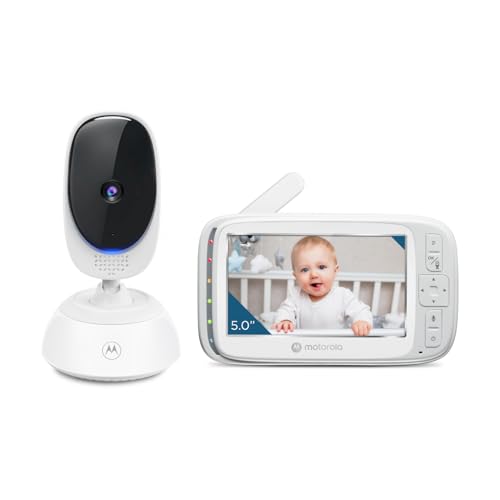 Motorola Nursery VM75 Camara Vigilancia Bebe - Vigilabebes con Unidad de Padres de 5 Pulgadas -...