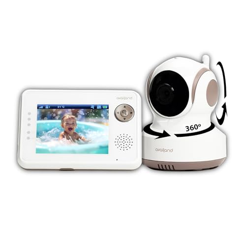 AVAILAND | Follow Baby - Vigilabebes con Camara 360°, Seguimiento Automático del Bebé, Modo VOX,...
