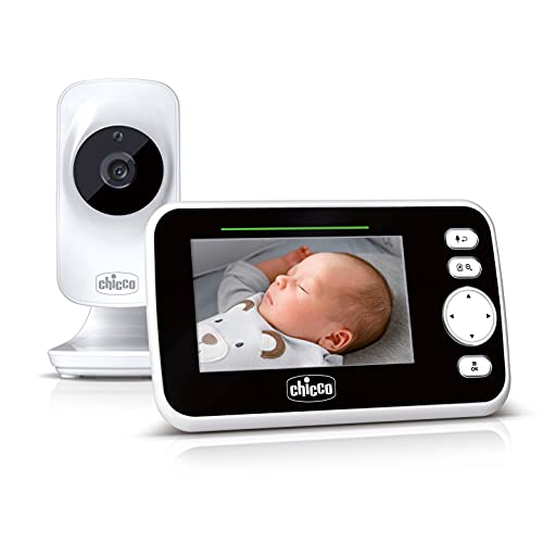 Chicco Deluxe Video Baby Monitor, Vigilabebés con Cámara y Pantalla a Color LCD de 4.3', Alcance...