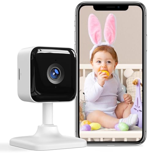 GNCC Camara Vigilancia Bebe, 1080P Vigilabebes con Vision Nocturna, Detección de Sonido y...
