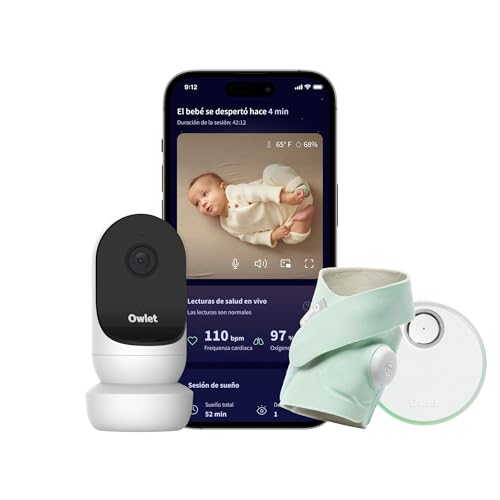 Owlet Dream Duo 2 Bundle- Vigilabebés Inteligente: Dream Sock y Owlet CAM 2 - Seguimiento de...