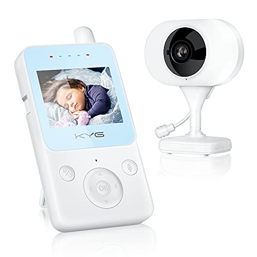 KYG Vigilabebés Inalambrico Bebé Monitor Inteligente con LCD 2.4 Pulgadas, Modo VOX Cámara...