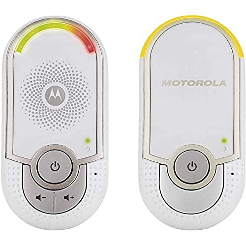 Motorola Nursery MBP 8 - Vigilabebés Audio Plug-N-Gocon Modo Eco y Luz Nocturna, Color Blanco