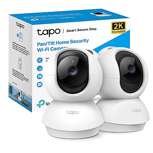 Tapo TP-Link C210(2-Pack) - Cámara IP WiFi 360° Cámara de Vigilancia 2K (3MP),Visión Nocturna...